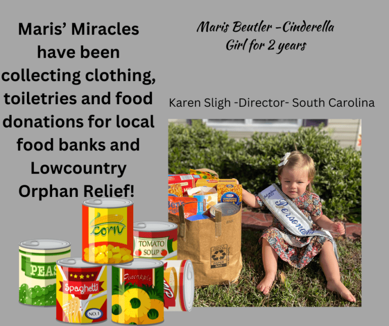 Maris’ Miracles have been collecting clothing, toiletries and food donations for local food banks and Lowcountry Orphan Relief! (1)
