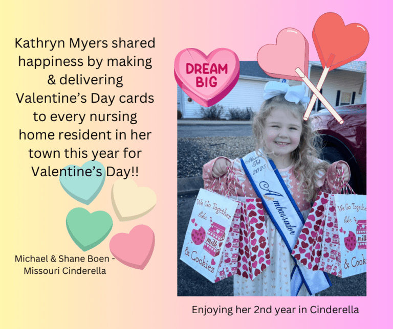 Kathryn Myers shared happiness by making& delivering Valentine’s Day cards to every nursing home resident in her town this year for Valentine’s Day!!